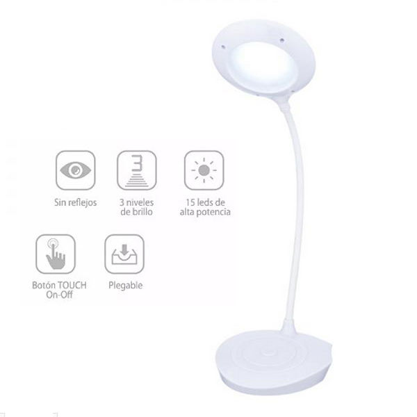 лампа JL-816А със сензорен бутон, мощност 9W 15 броя LED, три режима на сила на светене, гъвкаво тяло с акумулаторна батерия. лампа JL-816А със сензорен бутон, мощност 9W 15 броя LED, три режима на сила на светене, гъвкаво тяло с акумулаторна батерия.